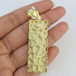 Real 10k Solid Rope Chain Nugget Charm Set 4mm 18"-30" Inch Necklace Yellow Gold