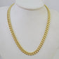 Real 14K Miami Cuban Link Chain Necklace Yellow Gold 24 inch 7mm Mens 14KT