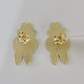 10k Gold Cartoon Monster Earrings Push Back Real 10kt Gold Studs Unisex