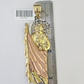 Real 10K Saint Jude Charm Tri-Gold Diamond Cut 10kt yellow Gold Charm Genuine