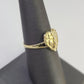 Real 10k Nugget Heart Ring Band Wedding Engagement Women Yellow Gold