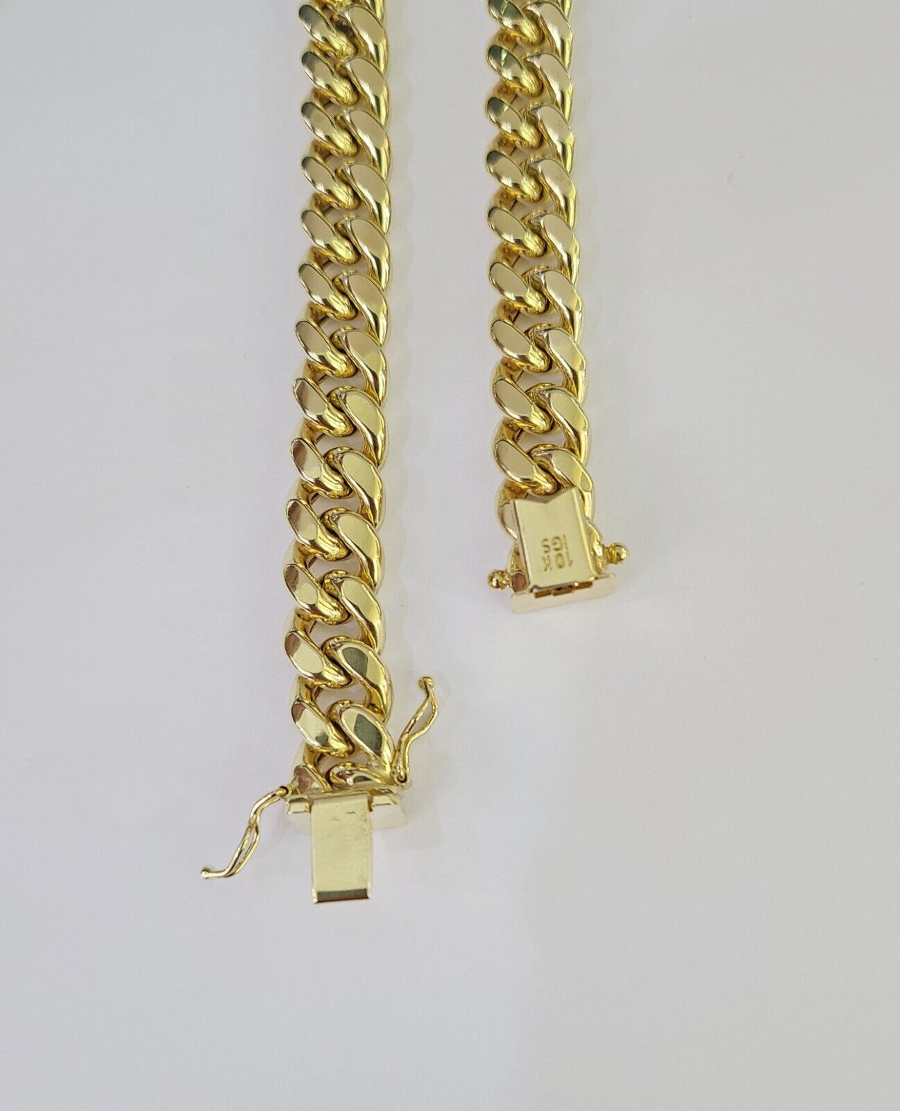 Real 10k Miami Cuban Link Bracelet Gold 10mm 8" Box Lock 10kt Yellow Gold
