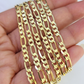 10K Solid Figaro Link Chain Necklace Yellow Gold 4mm 20" 22" 24" 10kt