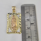 Real 10K Virgin Mary Pendent Charm 10kt Yellow Gold Holy Mother Guadalupe