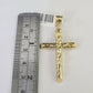 10K Gold Franco Chain Jesus Cross Charm Pendant 20-26 inches 2.5mm REAL Yellow