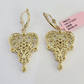 14k Chandelier Earrings Pendant Charm SET Yellow Gold Real Genuine 14Kt