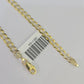 Real 10K Solid Cuban Curb Link Bracelet Yellow Gold Diamond Cuts 3.5mm 6" Kids