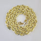 Real 10k Solid Gold Rope Chain Necklace 2.5mm-7mm Men Women Yellow 10kt