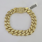 Real 10K Royal Monaco Bracelet Yellow Gold 8.5" Box Clasp 13mm Genuine Mens