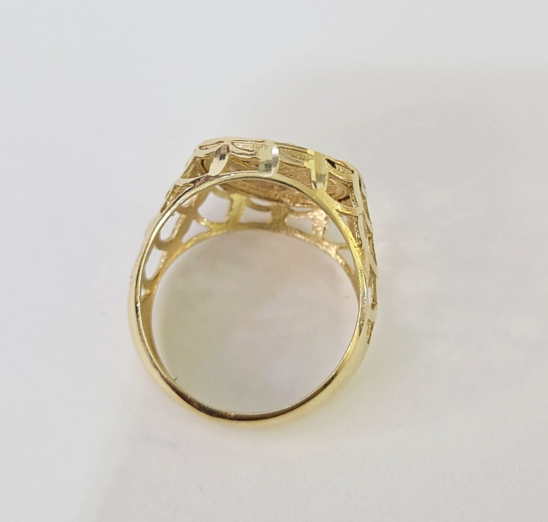 10k 50 Pesos Coin Centenario Ring Yellow Gold Men Real Genuine