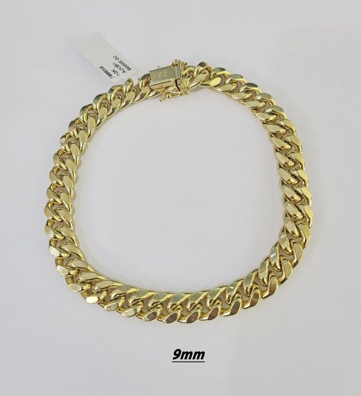 Real 10k Miami Cuban link Bracelet 6mm-11mm 7.5"-9" 10kt Yellow Gold