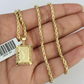 10k Gold Initial Y Charm Rope Chain 16"-26" 2.5mm SET Necklace Alphabet Pendant