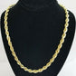 10k Yellow Gold Rope Chain 6mm 18"-26" Inch Real Gold 10kt All Sizes