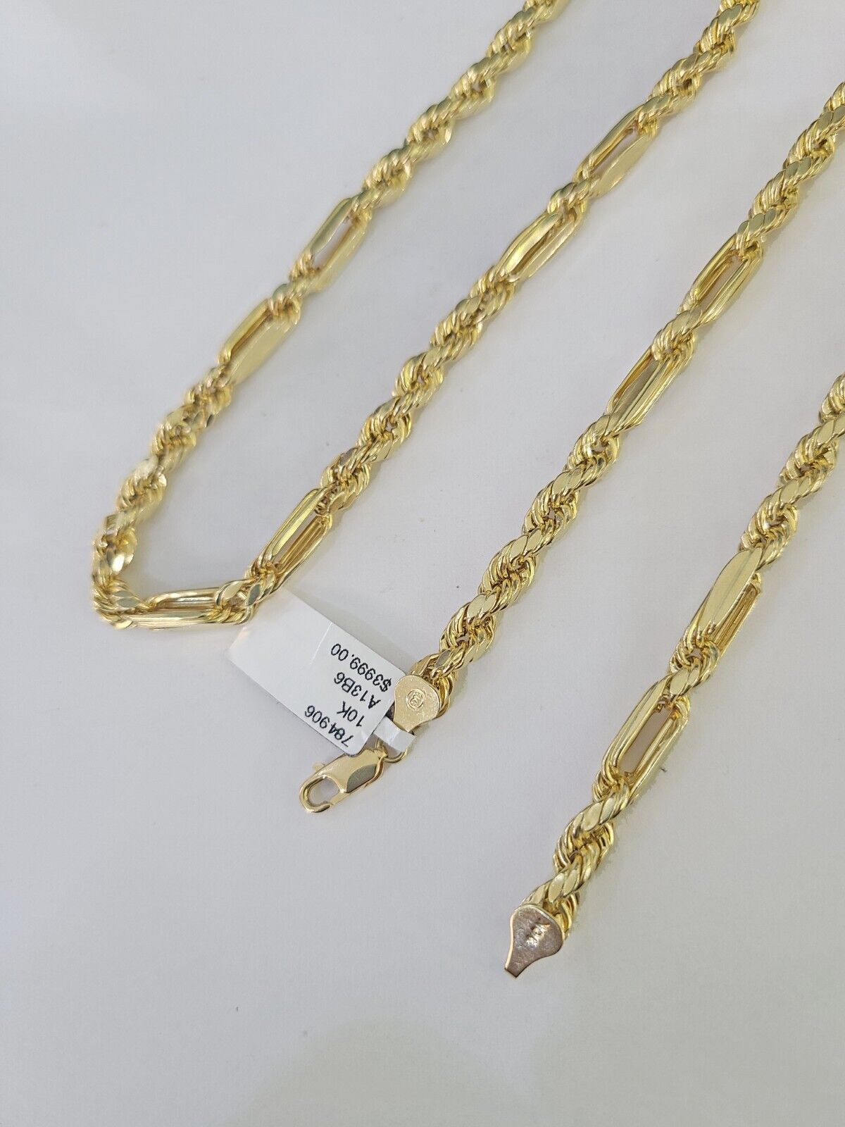 Real 10k Milano Rope Chain Necklace Yellow Gold 5mm 22" with no days off charm