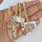 10k Gold Byzantine Necklace Jesus Cross Charm 18-28 inch 3mm SET Chain Pendant