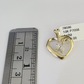 10K Real Heart Charm Pendant Gold 10kt Genuine Yellow