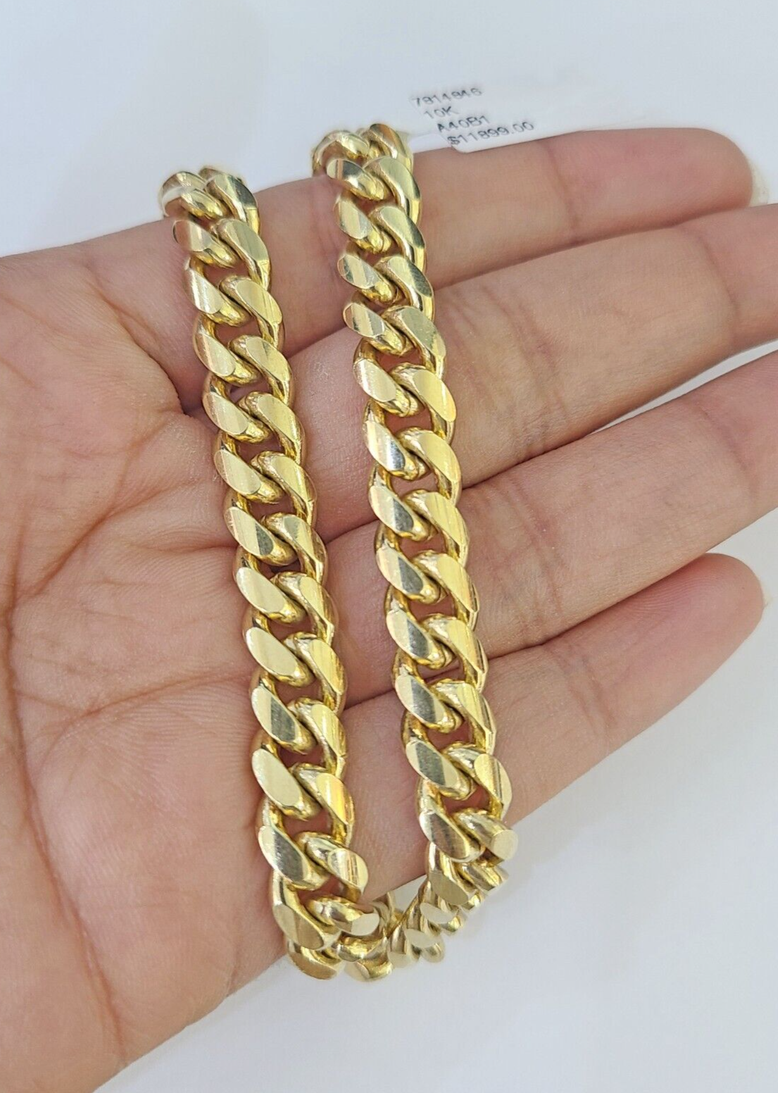 Real 10k Miami Cuban Link Bracelet Gold 8mm 8.5" Box Lock 10kt Yellow Gold