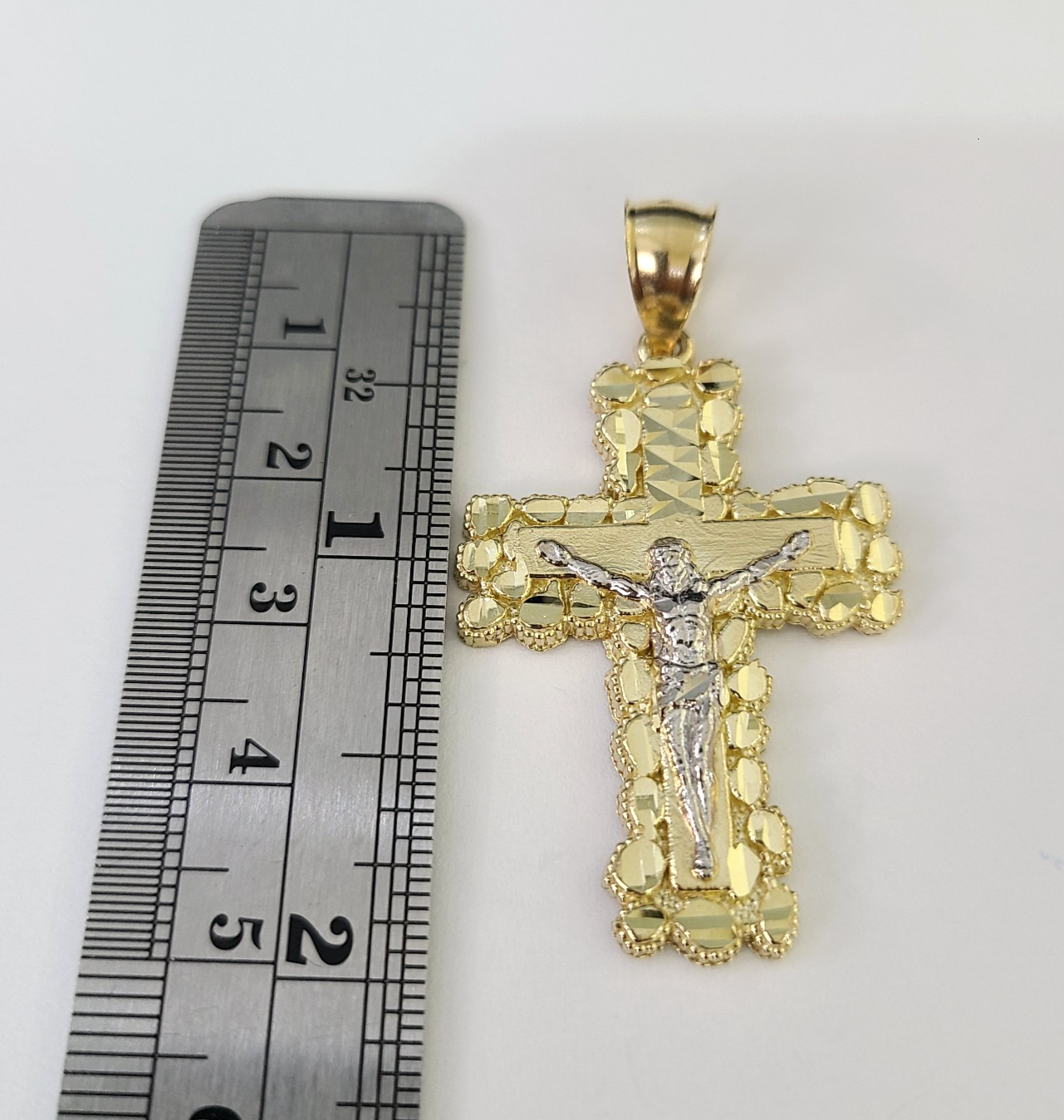 Real 10k Rope Chain Jesus Cross Charm Necklace Pendant Set 4mm 18"-28" Gold