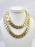 Real 10k Royal Monaco Chain 11mm 18-26 inches Necklace Yellow Gold Box Clasp