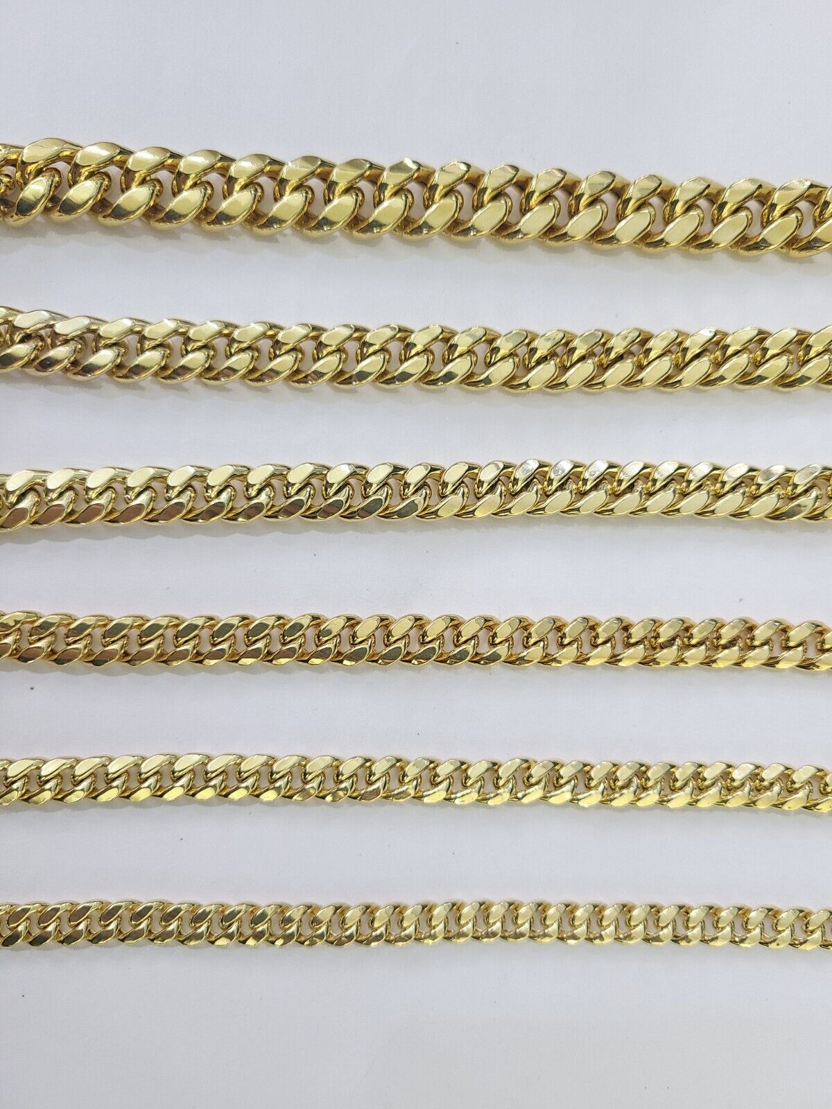 Real 10k Miami Cuban link Bracelet 6mm-11mm 7.5"-9" 10kt Yellow Gold