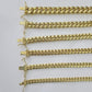 Real 10k Miami Cuban link Bracelet 6mm-11mm 7.5"-9" 10kt Yellow Gold