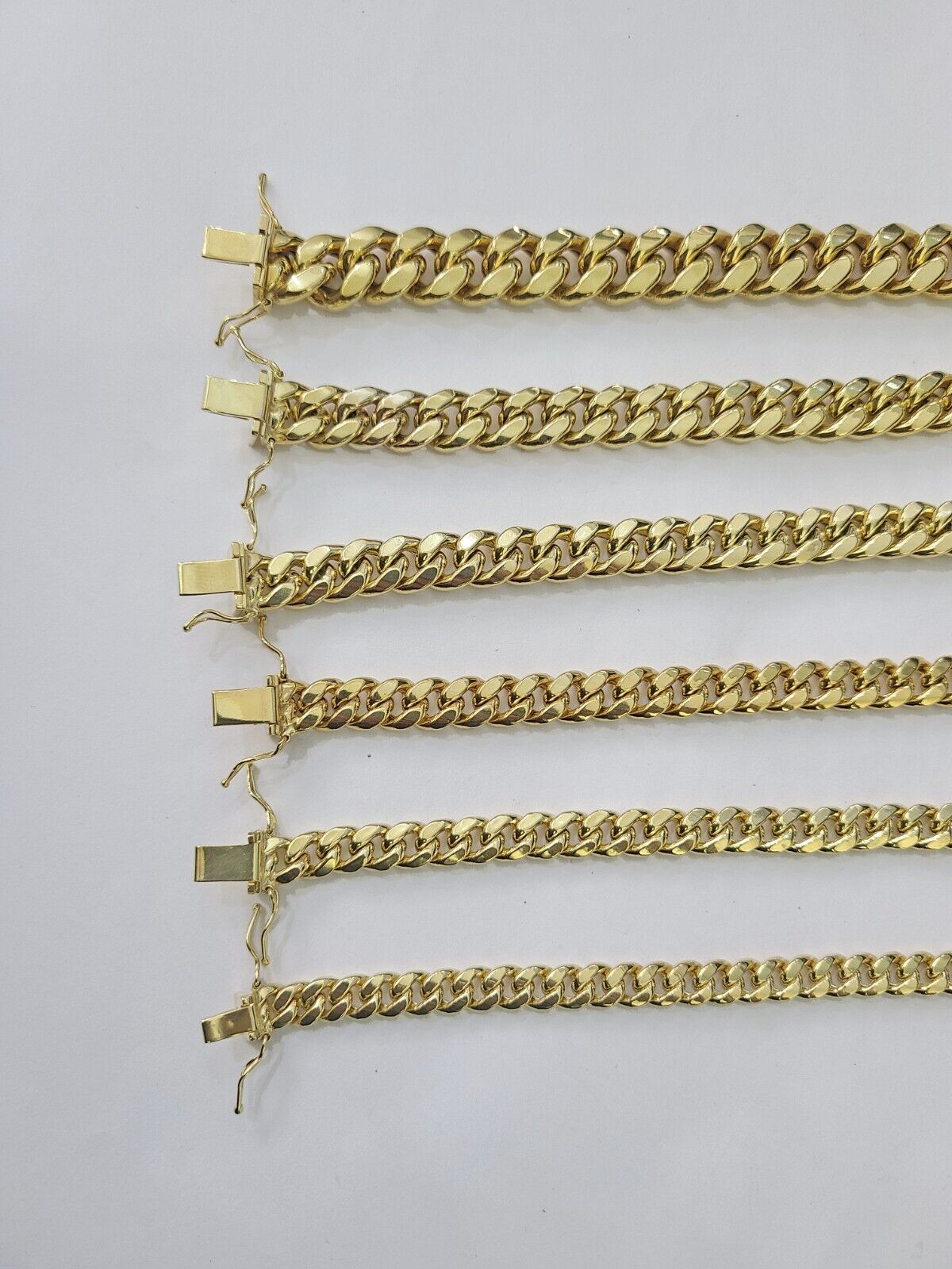 Real 10k Miami Cuban link Bracelet 6mm-11mm 7.5"-9" 10kt Yellow Gold