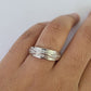 REAL 10k White Gold Diamond Ring Ladies Men Trio SET Wedding Engagement Genuine