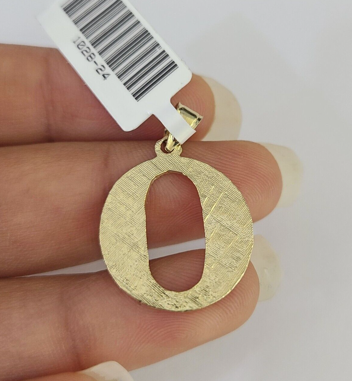 10k Gold Initial O Charm Rope Chain 16"-26" 2.5mm SET Necklace Alphabet Pendant