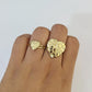 10k Nugget Ring Yellow Gold Women Men Real Genuine