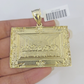 Real 10k Last Supper Pendant Charm Yellow Gold 2" Diamond Cut Genuine