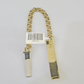 10k Chino ID Bracelet Yellow Gold Box Lock Real 10kt 6.25"