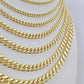 10k Gold Miami Cuban Link Chain Necklace 3mm-10mm 20-30 Inches 10kt Real Yellow