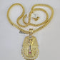 10K Franco Chain Pharaoh Pendant Charm Necklace 20"-26" 5mm Yellow Gold SET