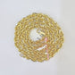 Real 14k Yellow Gold necklace Rope Chain 5mm 22 inch Diamond cut Genuine Solid
