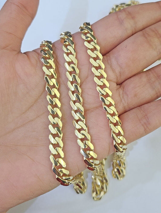 Real 14k Royal Monaco Link Chain 7mm 20-26 inches Yellow Gold Genuine