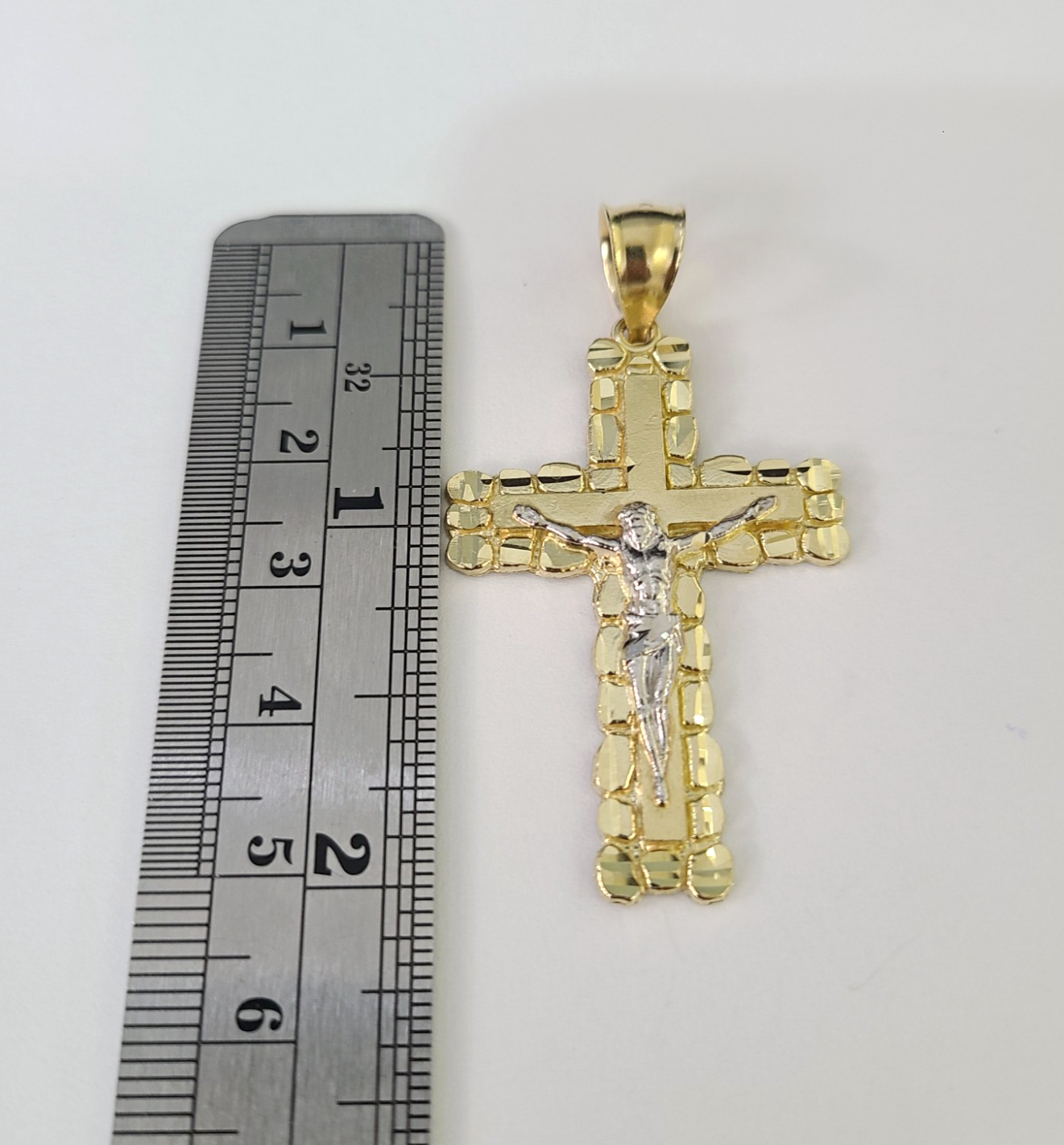 Real 10k Rope Chain Jesus Cross Charm Necklace Pendant Set 5mm 18"-28" Gold