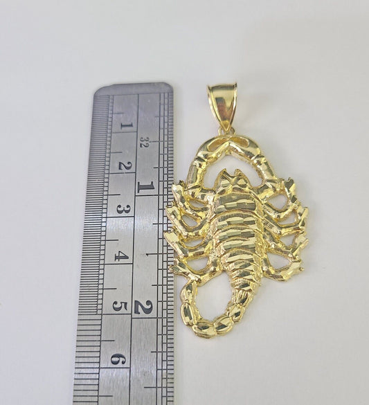 10K Scorpion Charm Yellow Gold Real Pendant Genuine Zodiac Sign