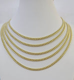 14k 5mm Miami Cuban Link Chain Yellow Gold Necklace 20"-30" Inches Real