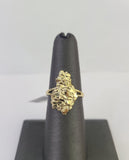 Real 10k Nugget Ring Yellow Gold Casual Ring 10kt Genuine