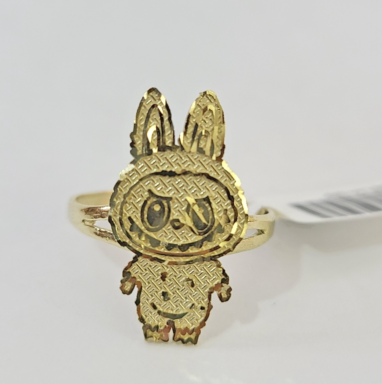 10k Cartoon Monster Ring Yellow Gold Men Women Real Genuine