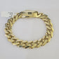 Real 10K Royal Monaco Bracelet Yellow Gold 8.5" Box Clasp 12mm Genuine