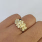 Real 10k Nugget Ring Yellow Gold Casual Ring 10kt Genuine