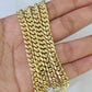 10K Miami Cuban Link Chain Yellow Gold Real 6mm 26 inch Necklace