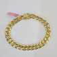 Real 14K Miami Cuban Bracelet Yellow Gold Box Clasp 8.5" Inch 10mm Link Hollow