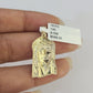 10K Gold Miami Cuban Chain Jesus Head Charm 18"-30" 3mm REAL Pendant