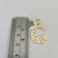 10k Initials Charm Pendant A-Z Alphabets Men Women Real Yellow Gold Genuine