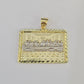 Real 10k Last Supper Pendant Charm Yellow Gold 1.25" Diamond Cut Genuine