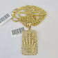 10k Solid Rope Chain 3mm Crown Pendant Charm Necklace SET 18-26 in