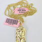 14k Miami Cuban Chain Jesus Head Charm Pendant 2mm 18"24" inch SET Necklace