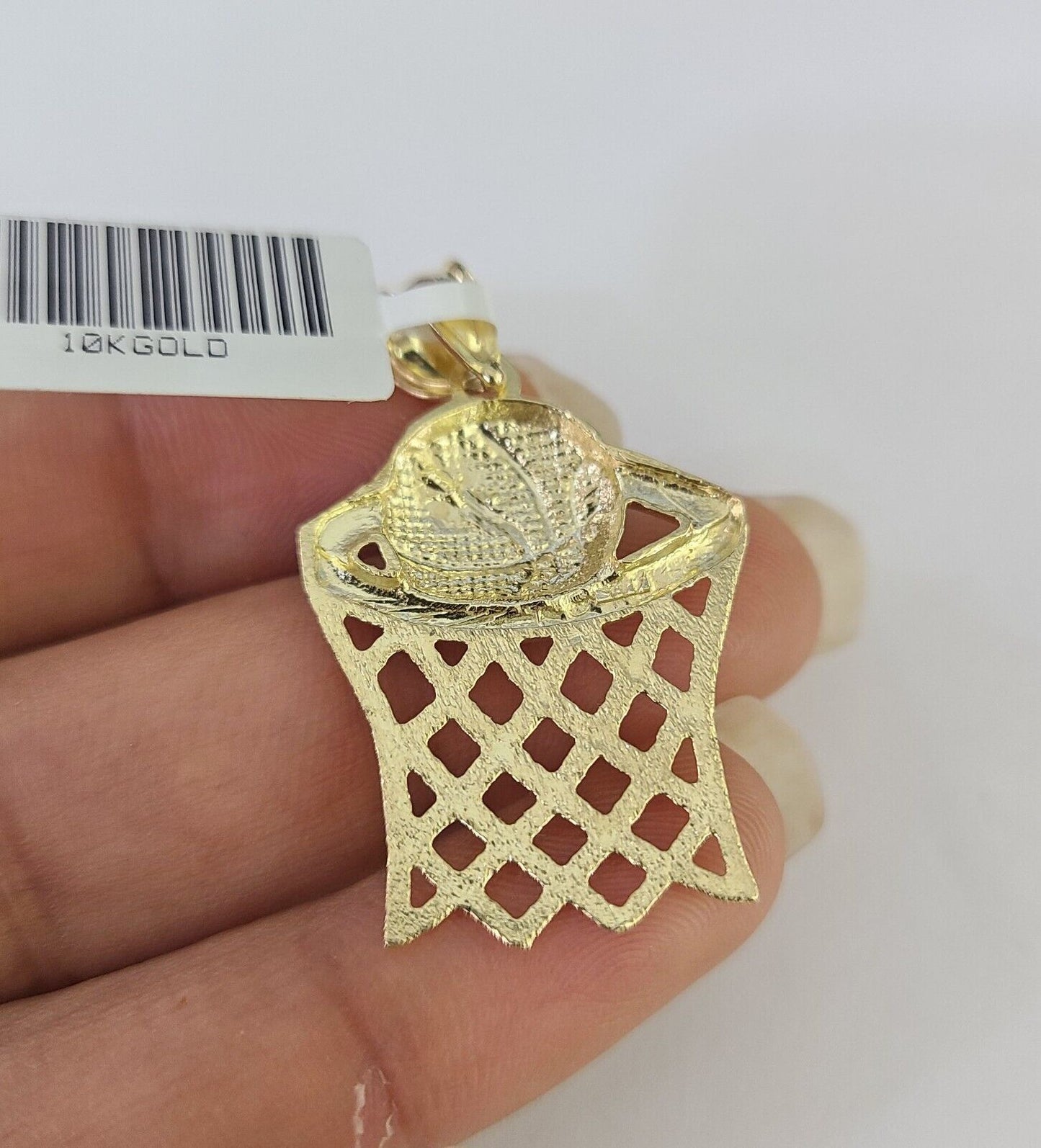 10K Gold Franco Chain Basket Ball Charm Pendant 20-26 inches 2.5mm REAL Yellow